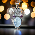 Amethyst Moonstone Pentagram Pendant