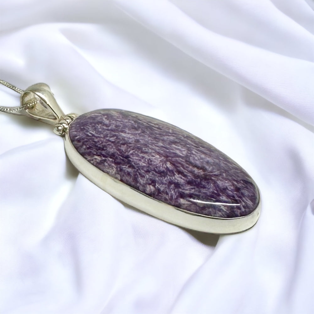 Charoite Sterling Silver Pendant