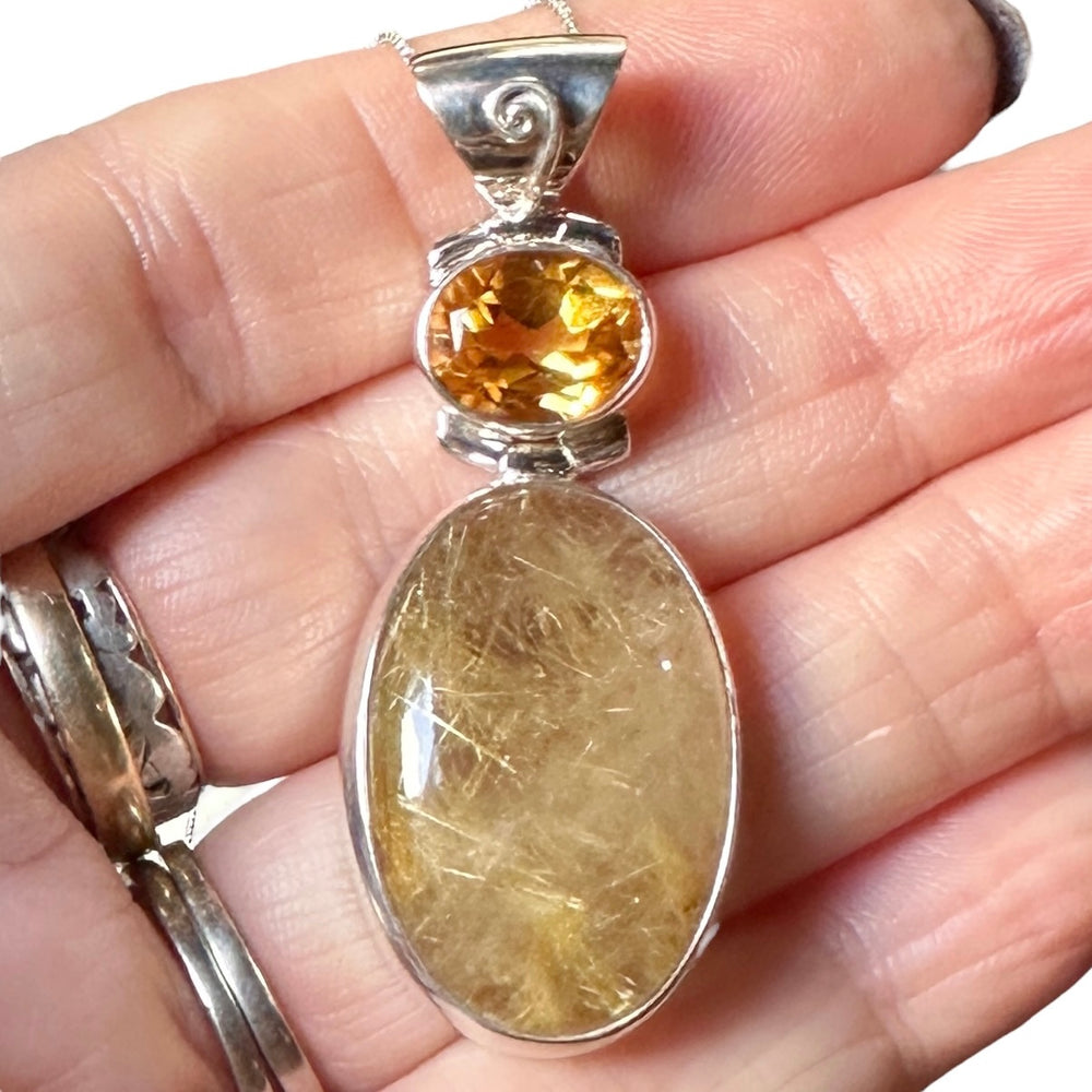 Double Pendnat Sterling Silver