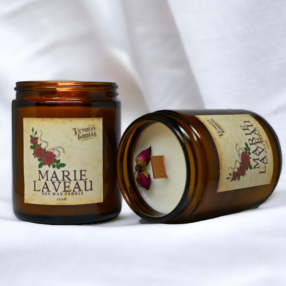 Marie Laveau candles top view