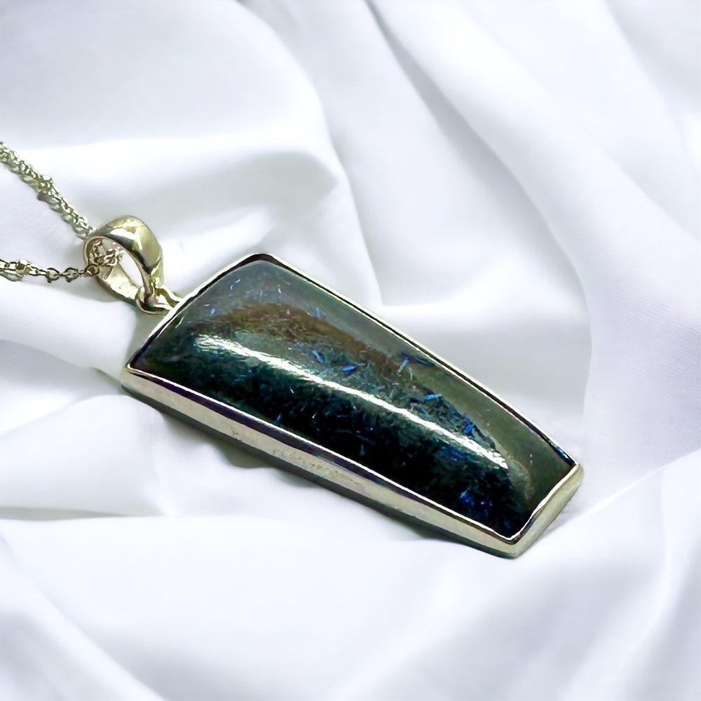 Nuummite Pendant Sterling Silver