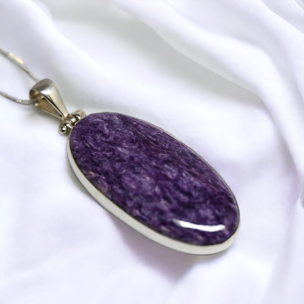 Charoite Sterling Silver Pendant